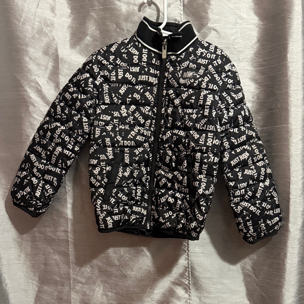 Nike Kids Black and White Puffer Jacket